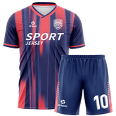 赤 青サッカー ユニフォーム